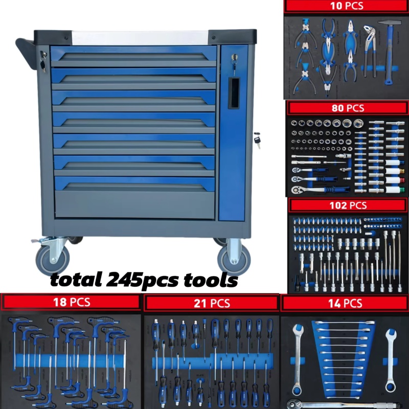 7-Drawer Lockable Rolling Stee - Workshop Tools Cabinet review and price