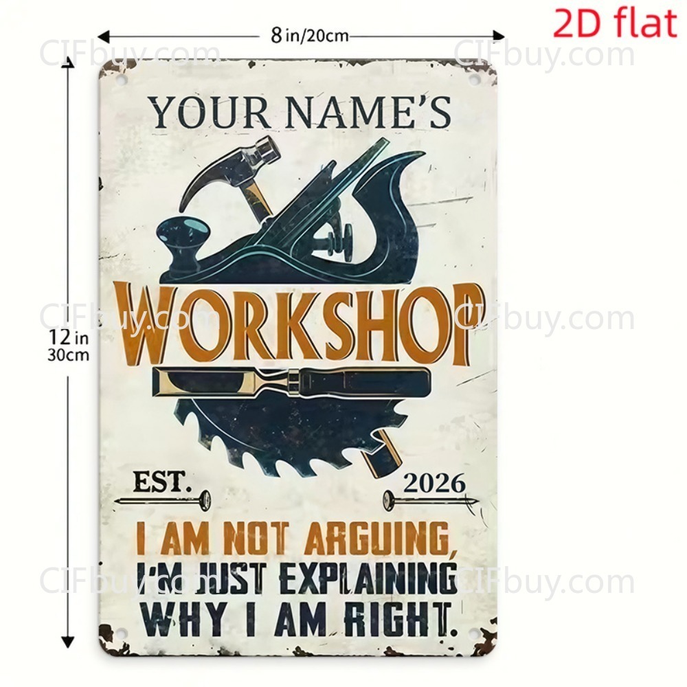 Custom Name Workshop Metal Sig - Tools Name In Workshop review and price